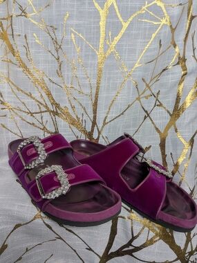 Manolo Blahnik Birkenstocks - Fuscia